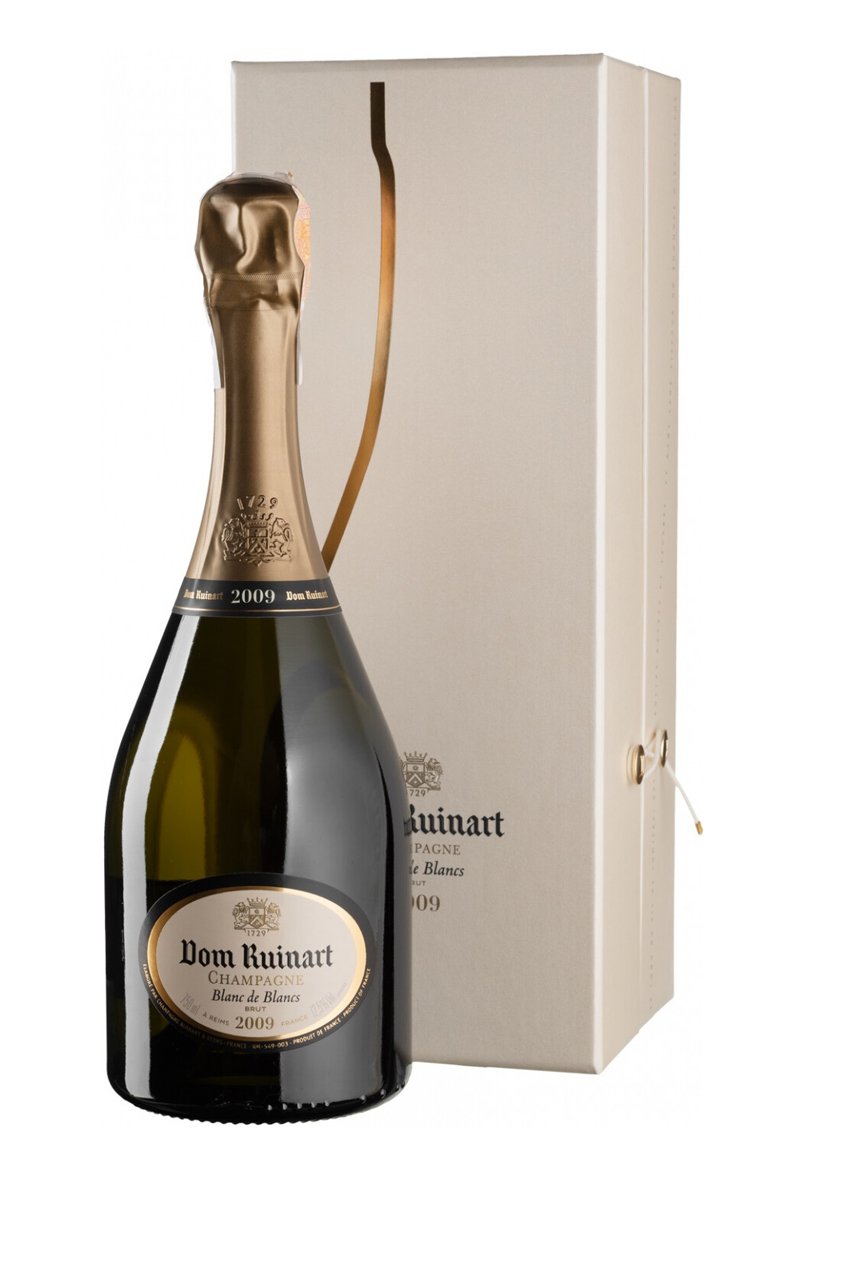 Шампанское Дом Рюинар Блан де Блан, в подарочной упаковке, белое, сухое, 0.75л